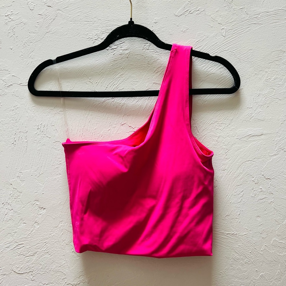 Vibrant Pink One-Shoulder Top